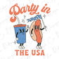 Party In The USA 4th of July Memorial Day Direct To film (DTF) Transfer