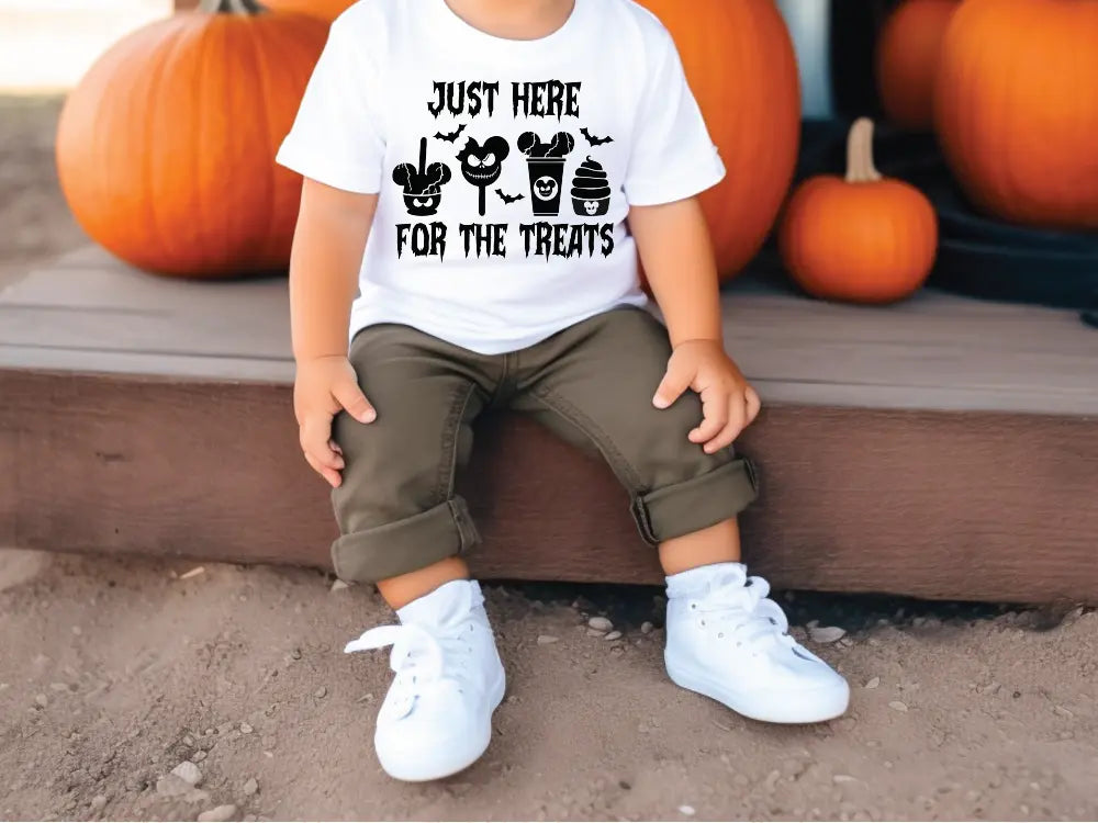 I'm Just Here for the Treats Halloween Direct To Film (DTF) Transfer BluRidgeDesignCo