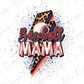 Baseball Mama Leopard Lighting Bolt Direct to Film (DTF) Transfer