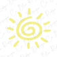 Swirly Sun Shine Summer Pocket Design Direct to Film (DTF) Transfer