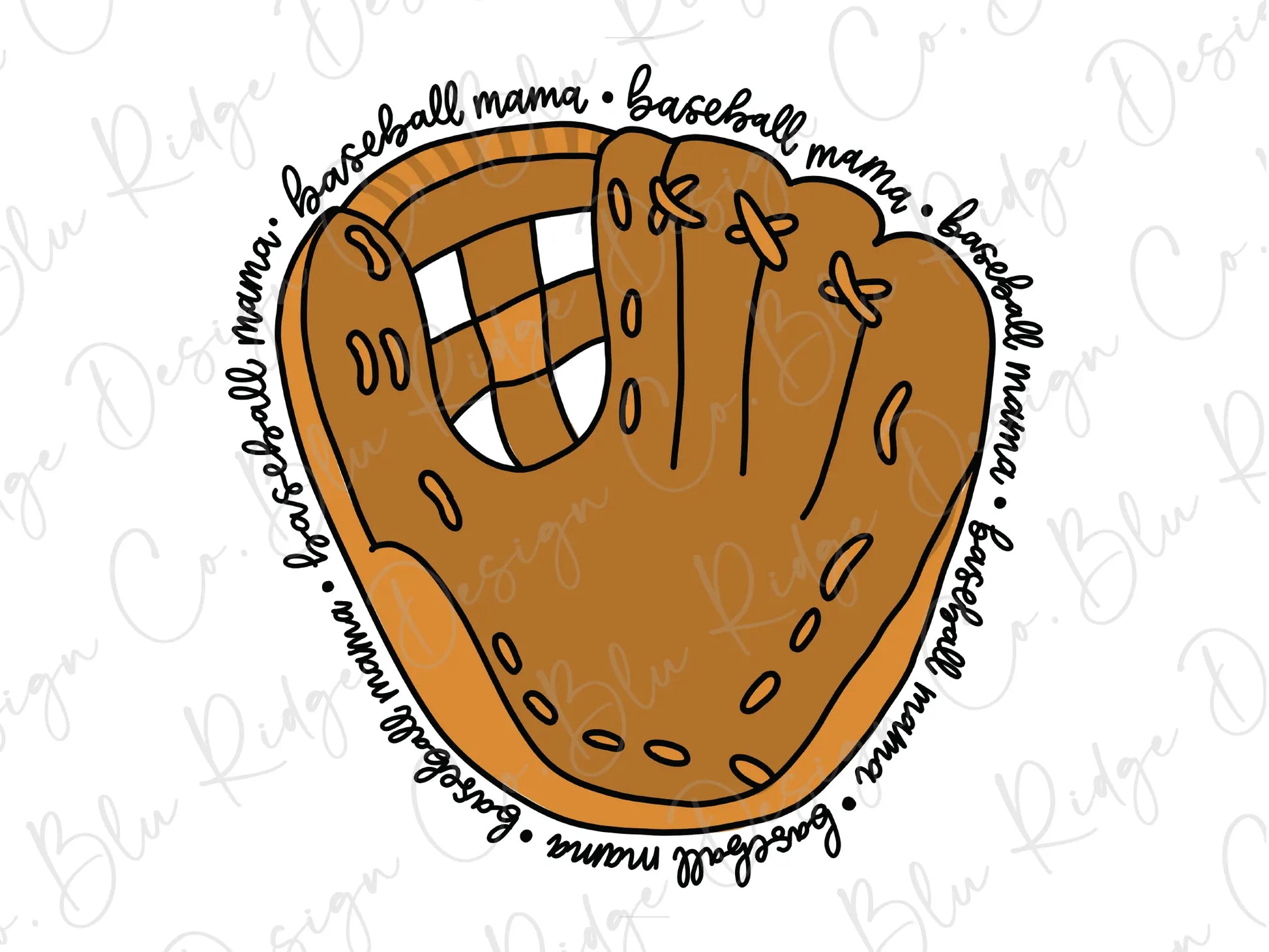 a drawing of a baseball mitt with words on it