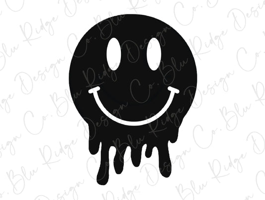 Drip Smiley Face Direct to Film (DTF) Transfer BluRidgeDesignCo