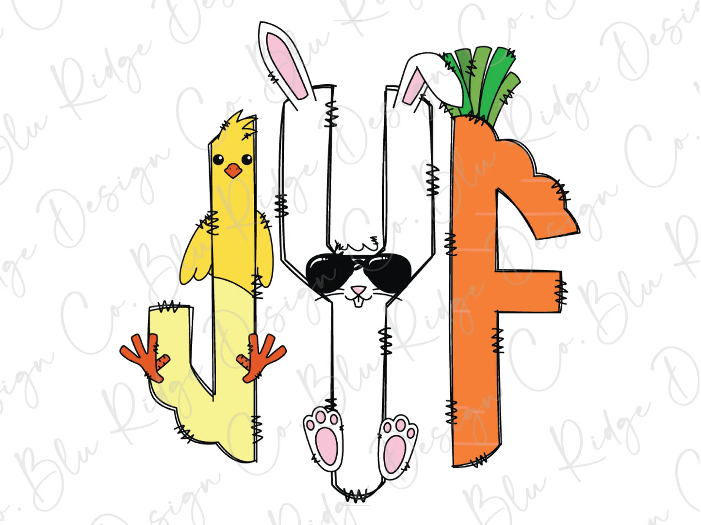 the number four is made up of carrots and rabbits