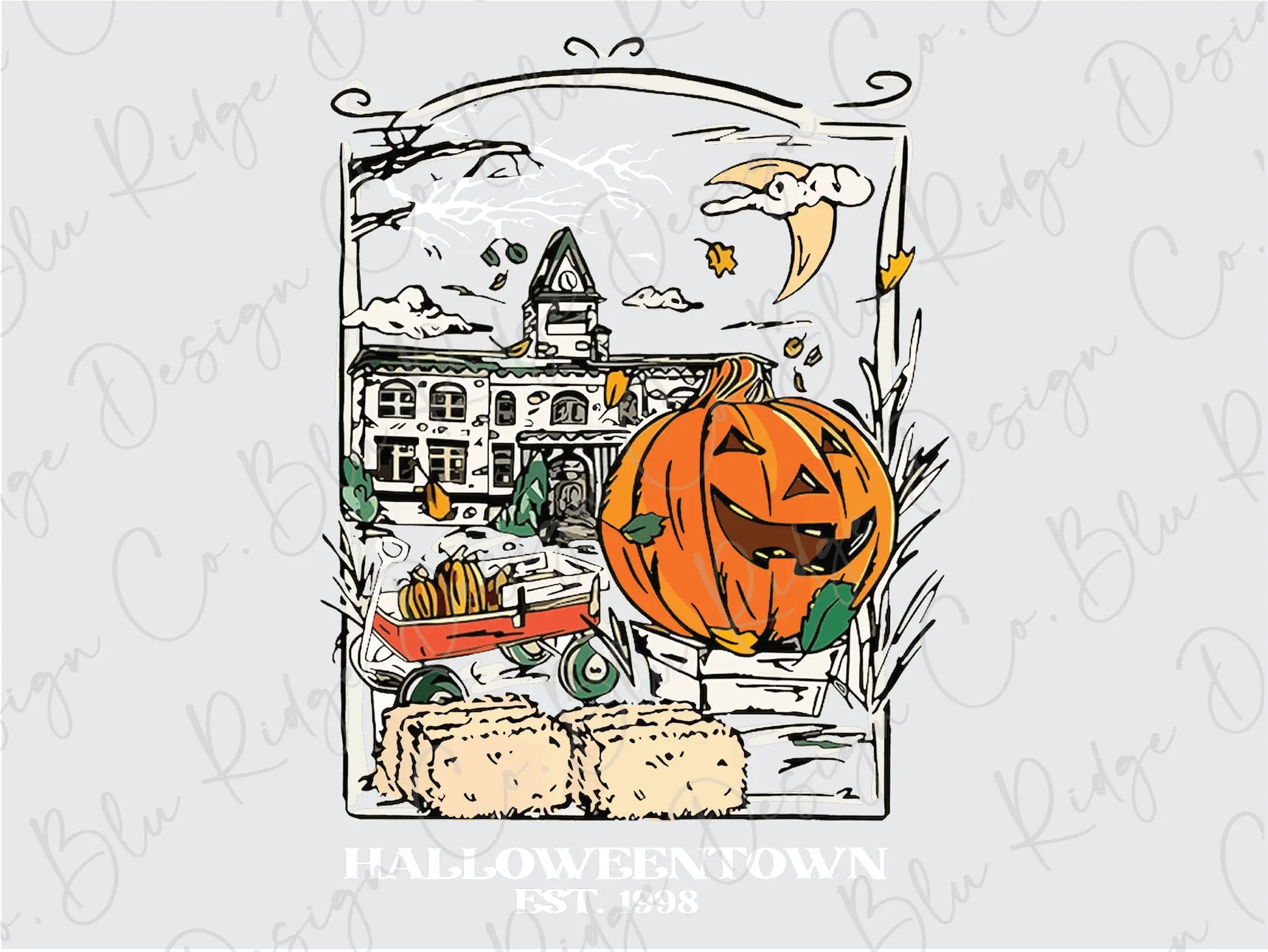 HalloweenTown EST. 1998 Direct To Film (DTF) Transfer BluRidgeDesignCo