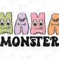Mama Monster Cute Halloween Design Direct To Film (DTF) Transfer
