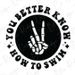 You Better Know How to Swim Rocker Skeleton Hand Direct to Film (DTF) Transfer