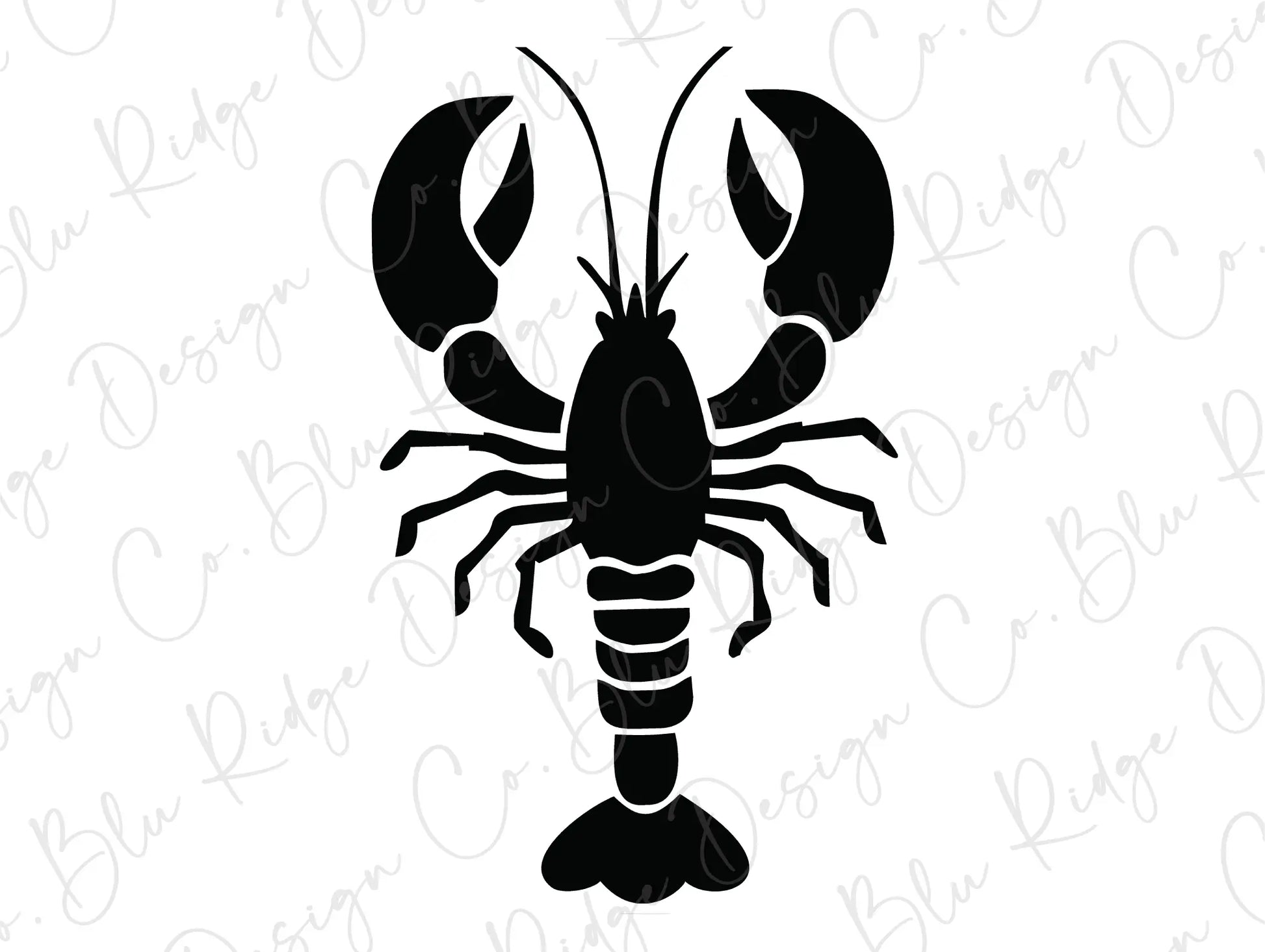 Red and Black Crawfish Direct To Film (DTF) Transfer BluRidgeDesignCo