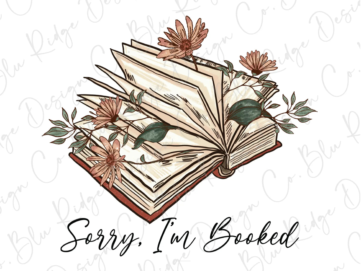 an open book with flowers on it and the words sorry i'm broke