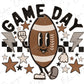 Gameday Retro Smiley Football Direct To Film (DTF) Transfer BluRidgeDesignCo