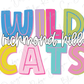 Richmond Hill Wildcats School Mascot Spirit Direct To Film (DTF) Transfer