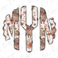 Fall Floral Highland Cow Personalized Monogram Design Direct To Film (DTF) Transfer BluRidgeDesignCo