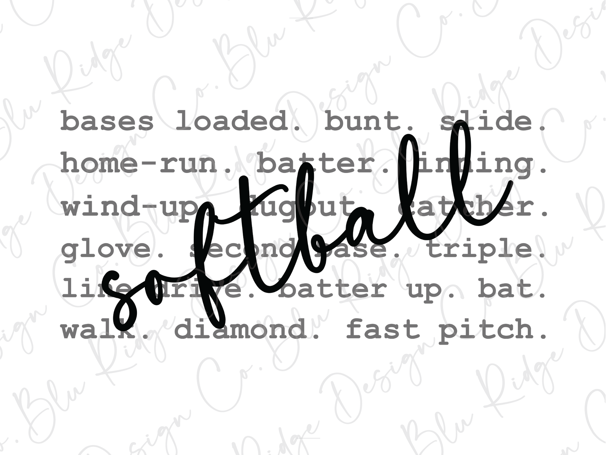 a black and white photo of the word softball