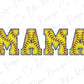 a baseball ball with the word mam on it