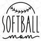 Softball Mom Silhouette Direct To Film (DTF) Transfer