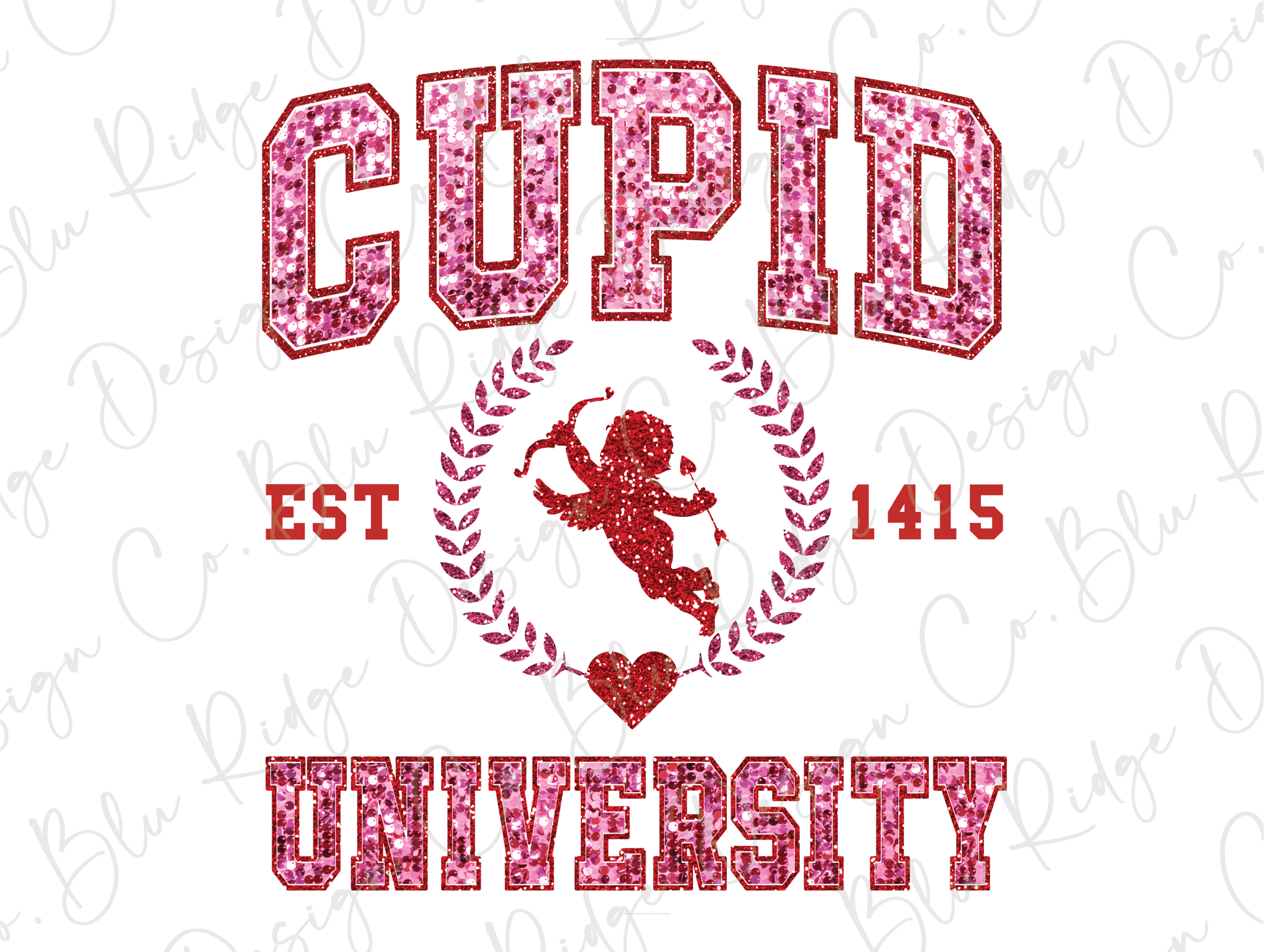 cupid university logo with a cupid cupid on it