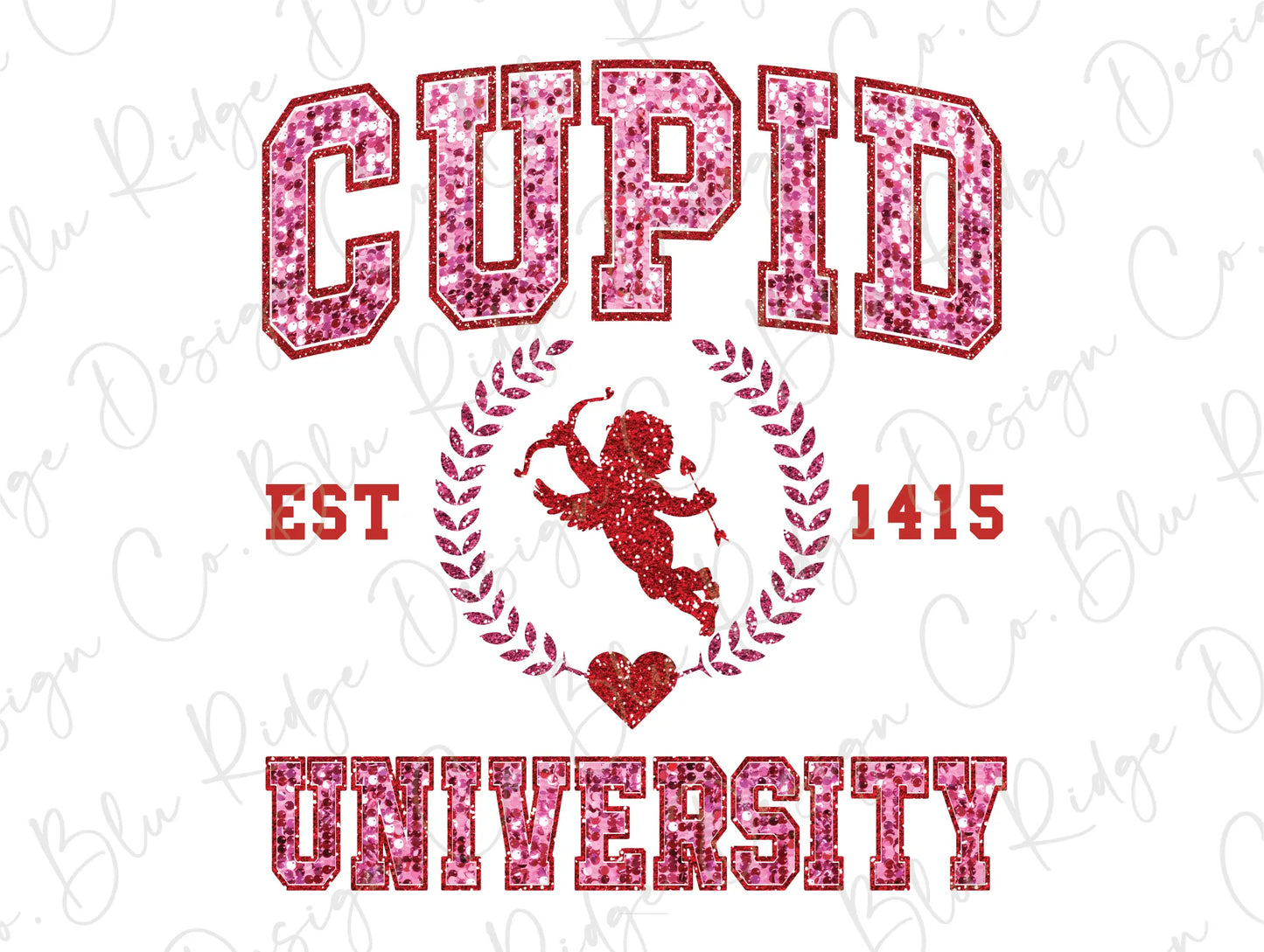 cupid university logo with a cupid cupid on it