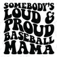 Somebody's Loud and Proud Baseball Mama Wavy Retro Direct To Film (DTF) Transfer