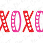 XOXO Hearts Valentine's Day Direct to Film (DTF) Transfer BluRidgeDesignCo