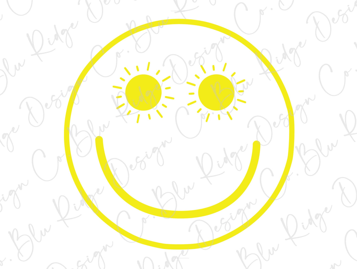 Smiley Face Sun Summer Direct to Film (DTF) Transfer