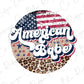 American Babe Leopard Flag Direct To Film (DTF) Transfer