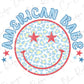 American Babe Leopard Smiley Face Direct To Film (DTF) Transfer