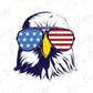 Eagle with Patriotic American Flag Sunglasses Direct To film (DTF) Transfer
