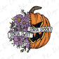 Sorta Sweet Sorta Spooky Halloween Floral Pumpkin Direct to Film (DTF) Transfer