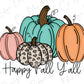 Happy Fall Yall Leopard Pumpkin Patch Direct To Film (DTF) Transfer