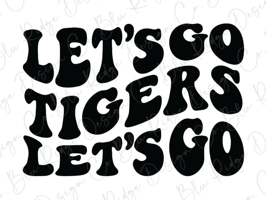 Let's Go Tigers Football Direct To Film (DTF) Transfer BluRidgeDesignCo