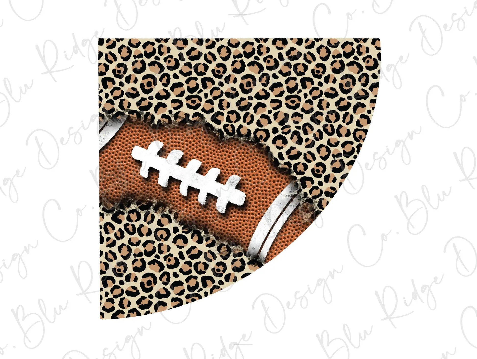 Football Leopard Sleeve Direct To Film (DTF) Transfer BluRidgeDesignCo