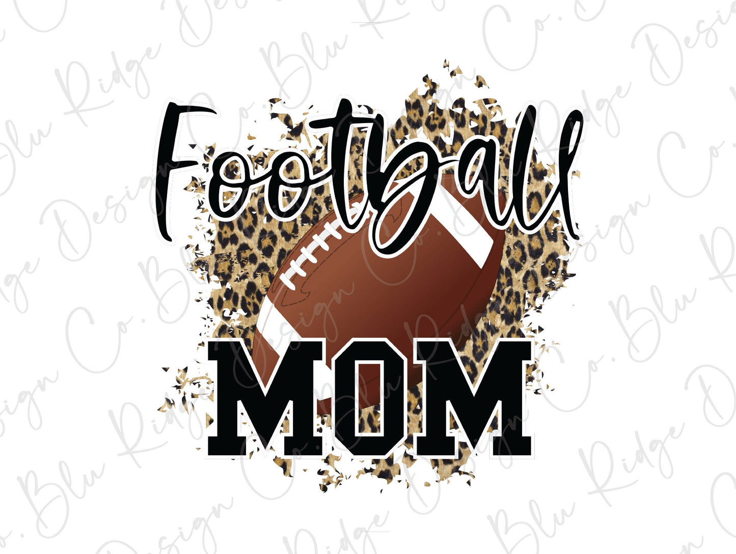 Leopard Football Mom Direct To Film (DTF) Transfer