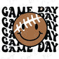 Game Day Football Smiley Face Direct To Film (DTF) Transfer