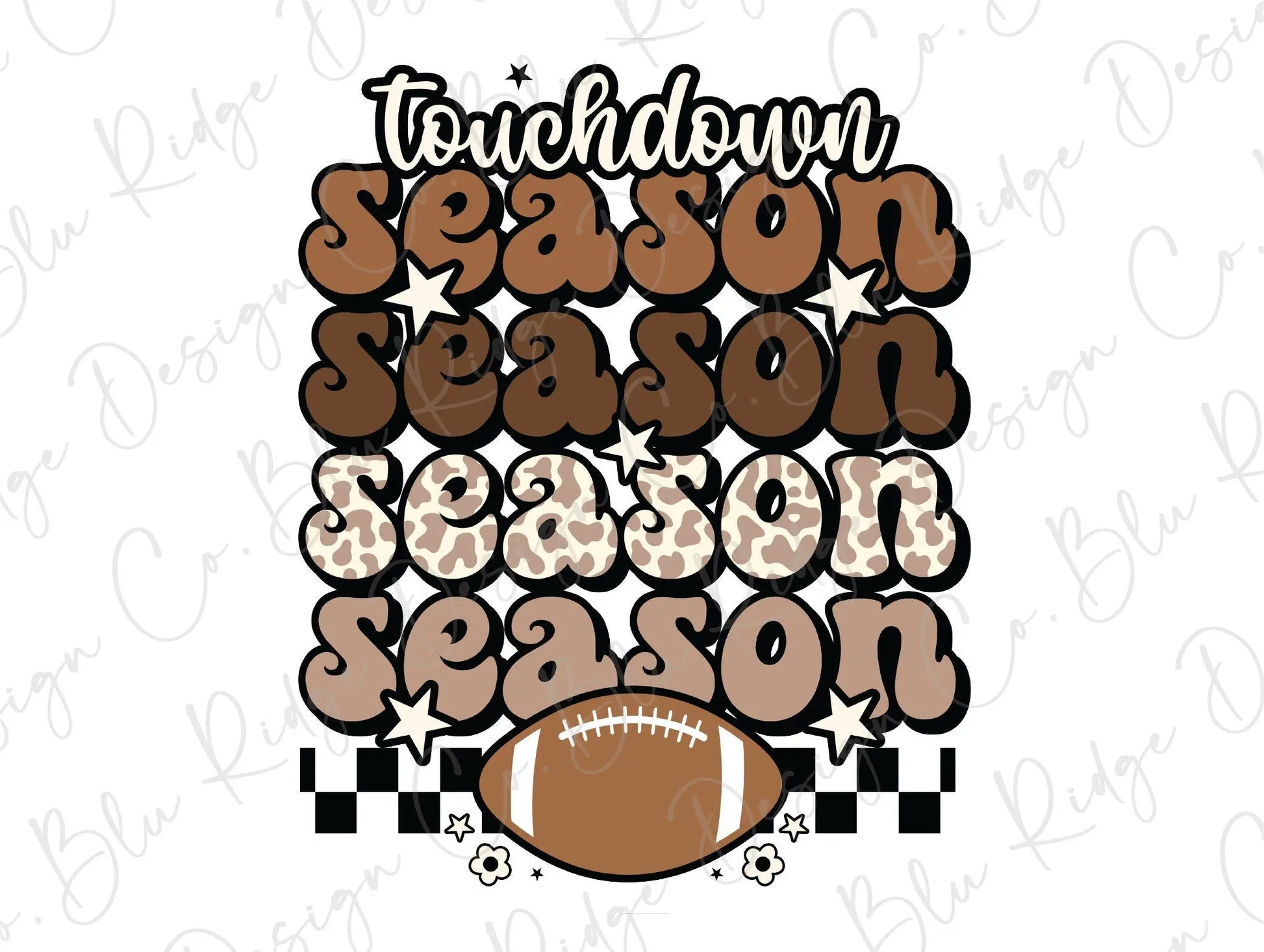 Touchdown Season Football Direct to Film (DTF) Transfer BluRidgeDesignCo