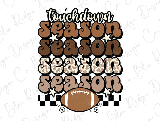 Touchdown Season Football Direct to Film (DTF) Transfer BluRidgeDesignCo