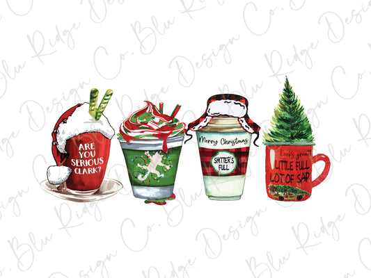 Christmas Vacation Coffee Direct To Film (DTF) Transfer BluRidgeDesignCo