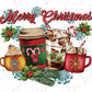 Merry Christmas Coffee Cups Direct To Film (DTF) transfer