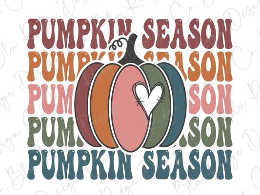 Pumpkin Season Colorful Direct to Film (DTF) Transfer BluRidgeDesignCo