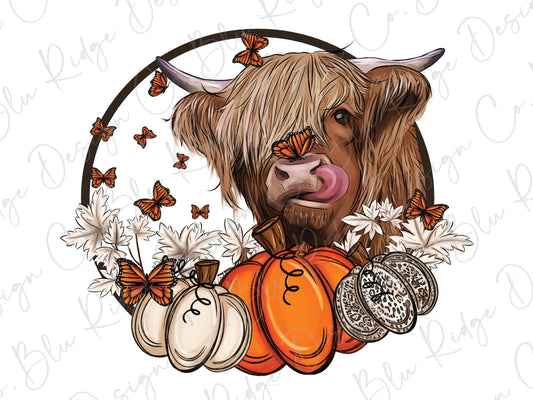 Fall Pumpkins Hello Country Cow Direct To Film (DTF) Transfers BluRidgeDesignCo