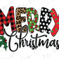 Merry Christmas Plaid, Leopard, Polka Dots No Hat Direct To Film (DTF) Transfer
