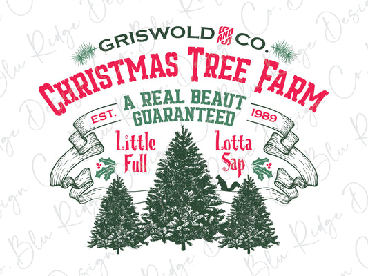 Griswold Christmas Tree Farm Direct To Film (DTF) Transfer
