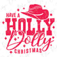 Holly Dolly Christmas Direct To Film (DTF) Transfer